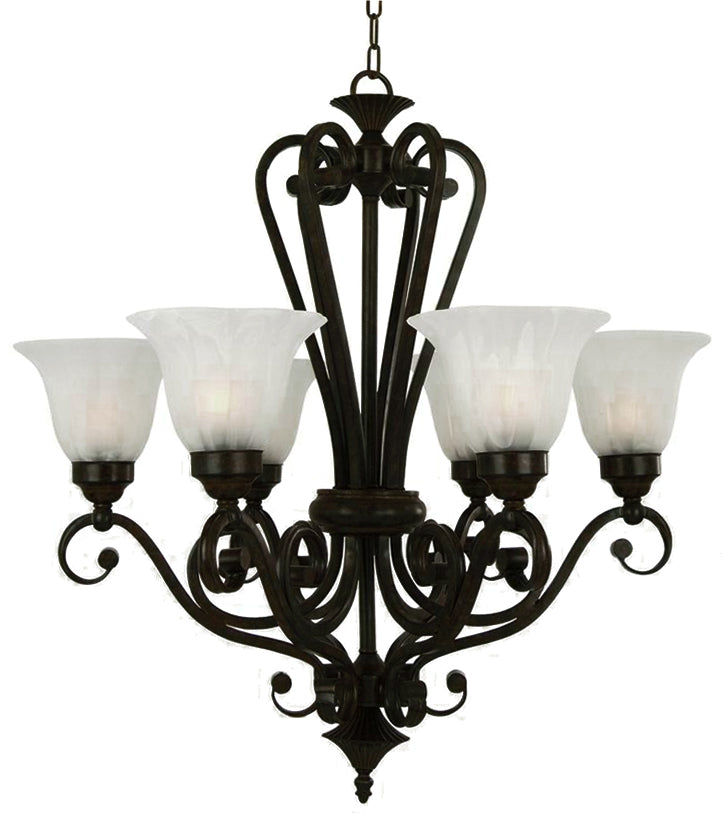 Peggy’s Cove Lighting 6 Light Chandelier in Dark Oil Rubbed Bronze