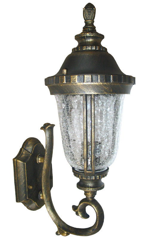 Exterior Lantern Lighting Fixture Wall Sconce Black Gold WU