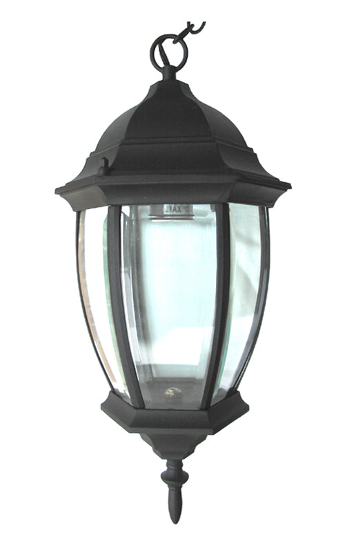 Cast Aluminum Outdoor Exterior Lantern Lighting Fixture Hanging Lantern Black (S)