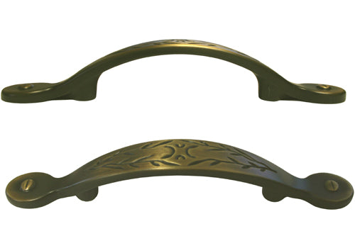Antique Brass Leaf 3″ Cabinet Pull 8220 76mm