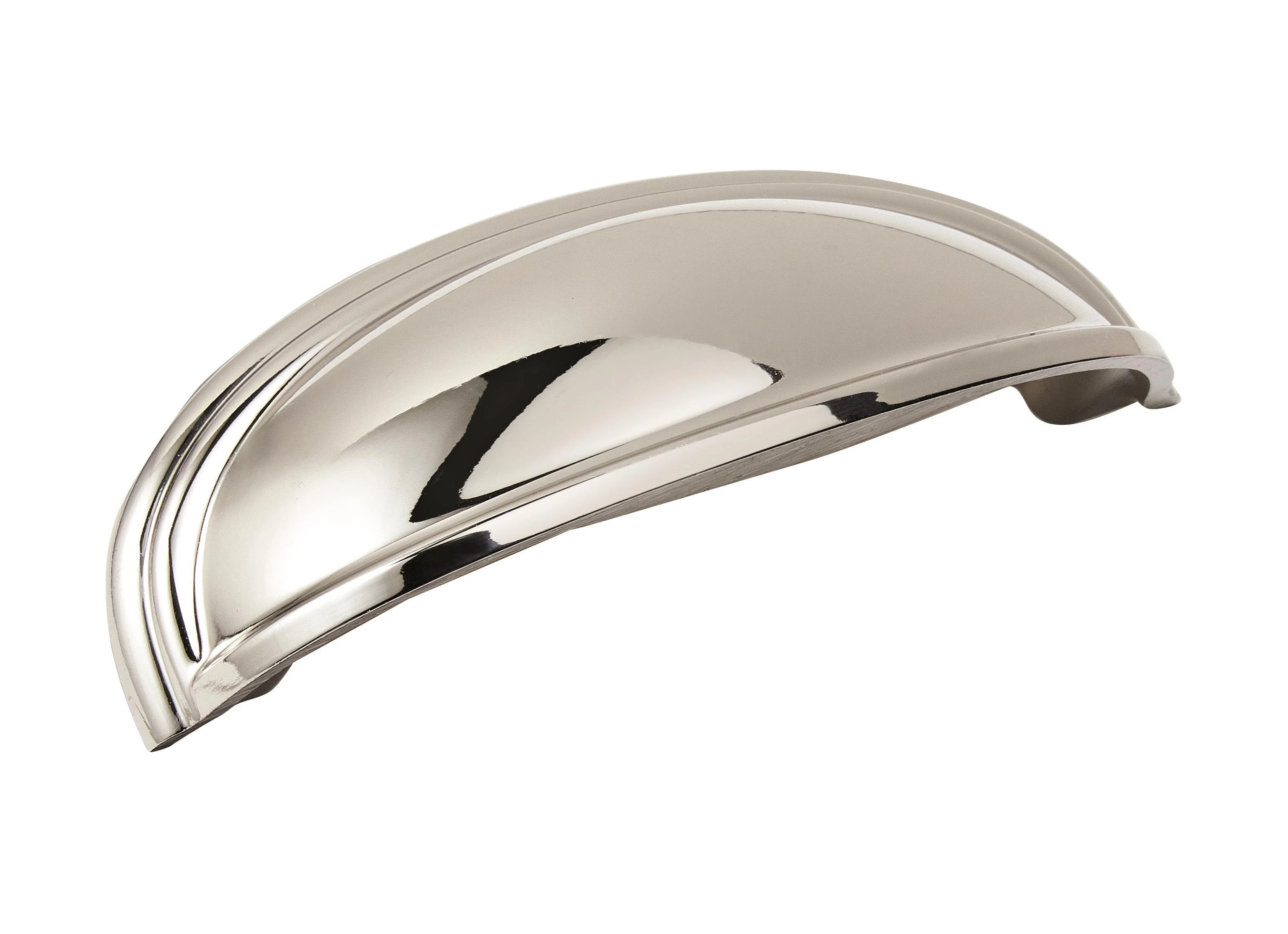 Amerock Ashby Cup Pull, Polished Nickel