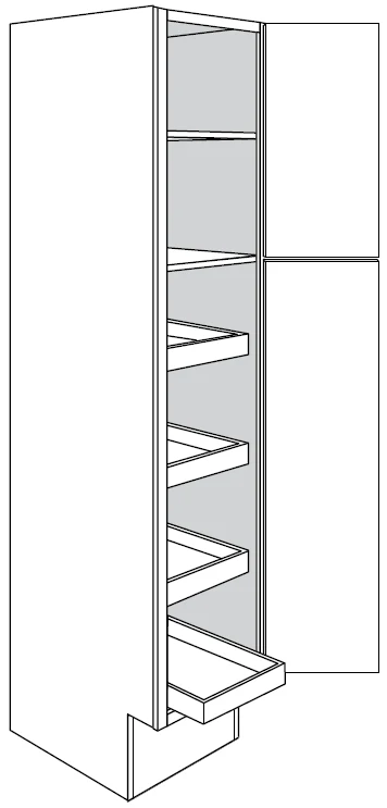 ADA Pantry Cabinet w/ soft-close rollout tray 18 W X 84 H X 24 D - Dover by JSI