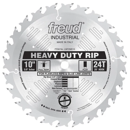 Freud Heavy Duty Rip Blade 10″ Diameter Silver