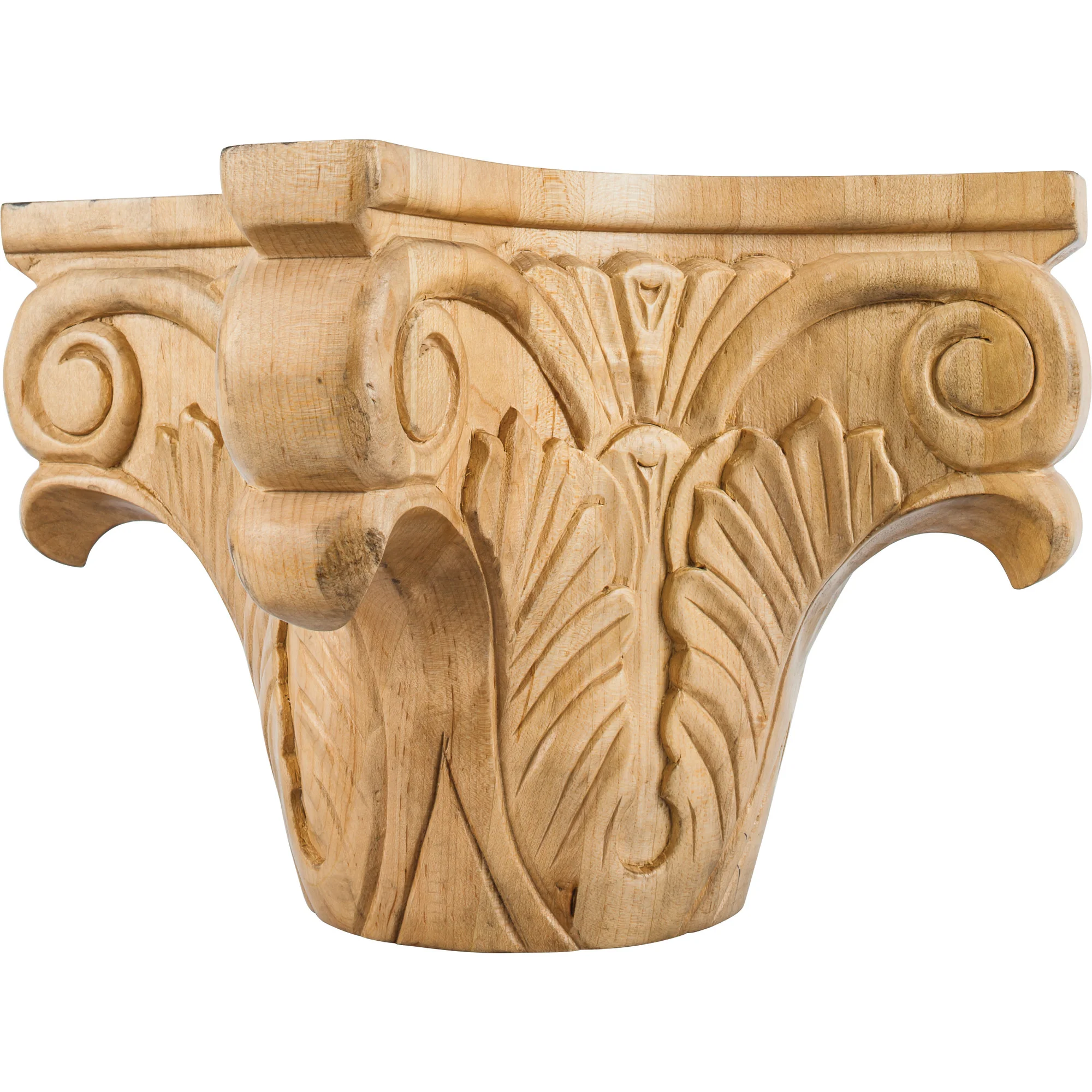 Hardware Resources Acanthus Column Capital Alder 9" Length