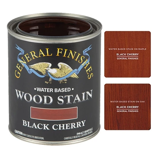 General Finishes Water Based Wood Stains, Black Cherry, Quart