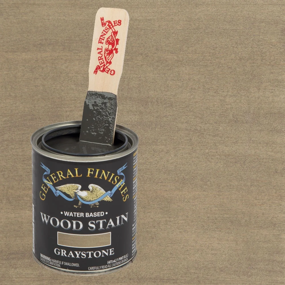 General Finishes Water Based Wood Stains, Graystone, Pint