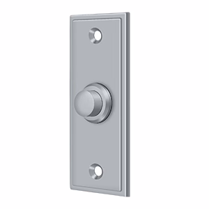 Deltana Bell Button Rectangular Dimensions 3-1/3″ x 1-1/3″ Brushed Chrome Contemporary Style