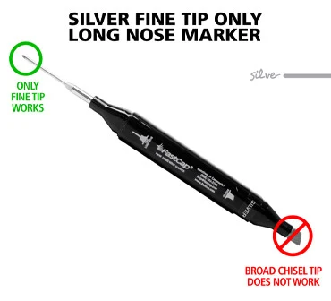 Fast Cap Long Nose Pattern Marker, Silver