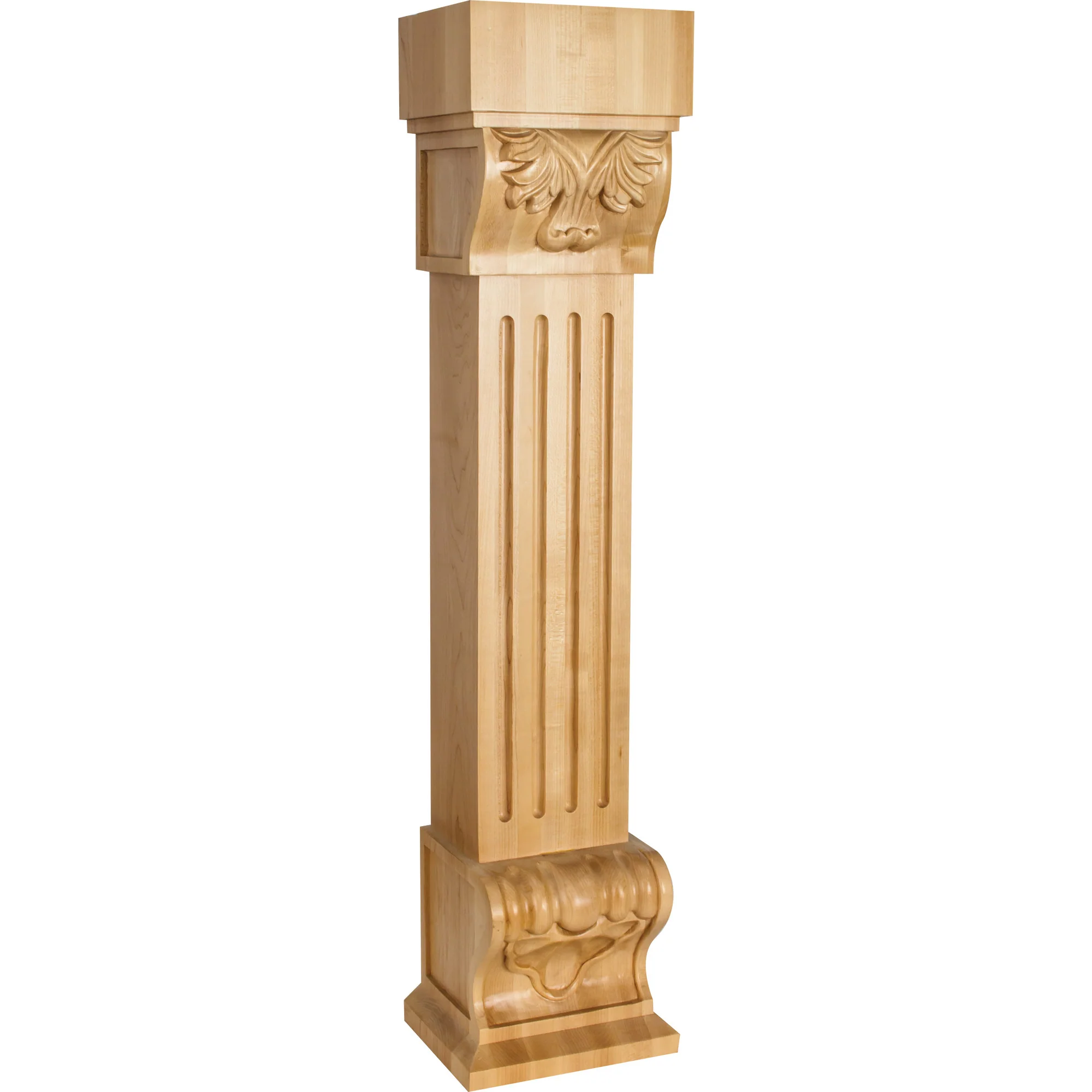 Hardware Resources Fluted Acanthus Fireplace Corbel Alder 36" Length