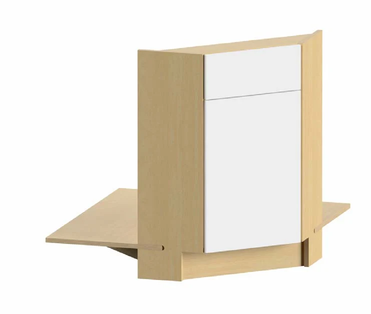 Corner Sink Base 42 W X 34-1/2 H X 24 D – Ovela Tuscany by Fabuwood