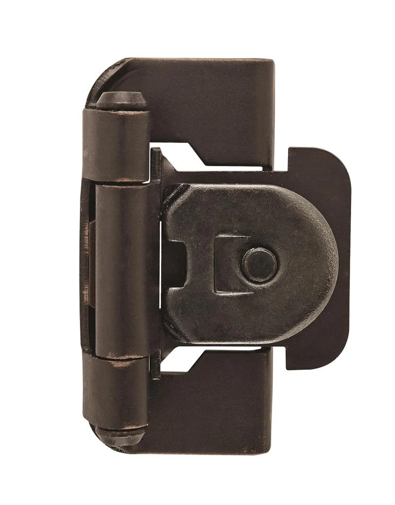 1/2 inch Overlay Single Demountable Partial Wrap Cabinet Hinge Oil Rubbed Bronze