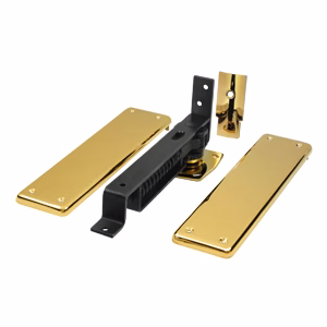 Deltana Spring Hinge Double Action With Solid Cover, PVD, 1-3/8"