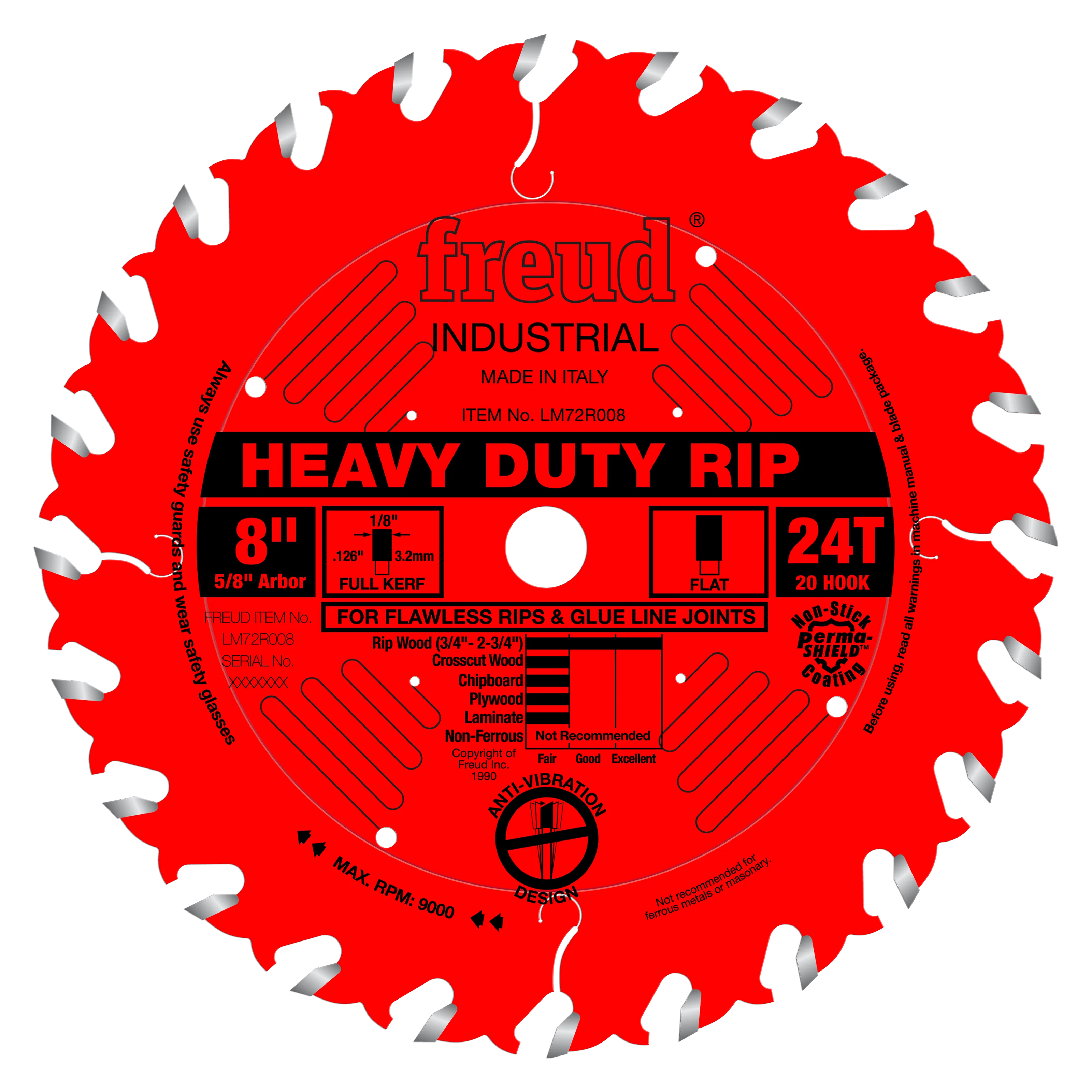 Freud Heavy Duty Rip Blade 8″ Diameter Red