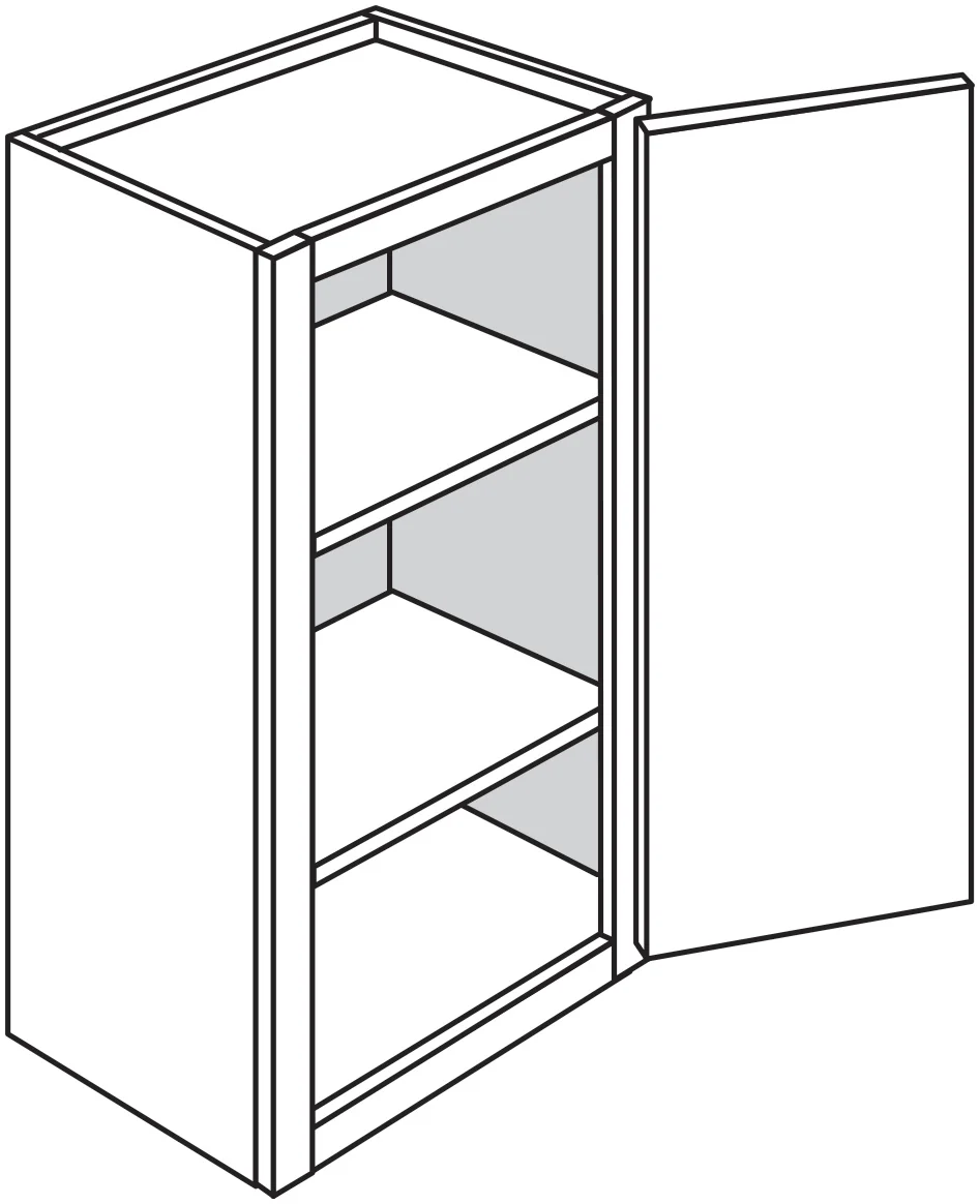 Wall Cabinet 18 W X 30 H X 12 D – Contemporary Oak by TA Cabinetry
