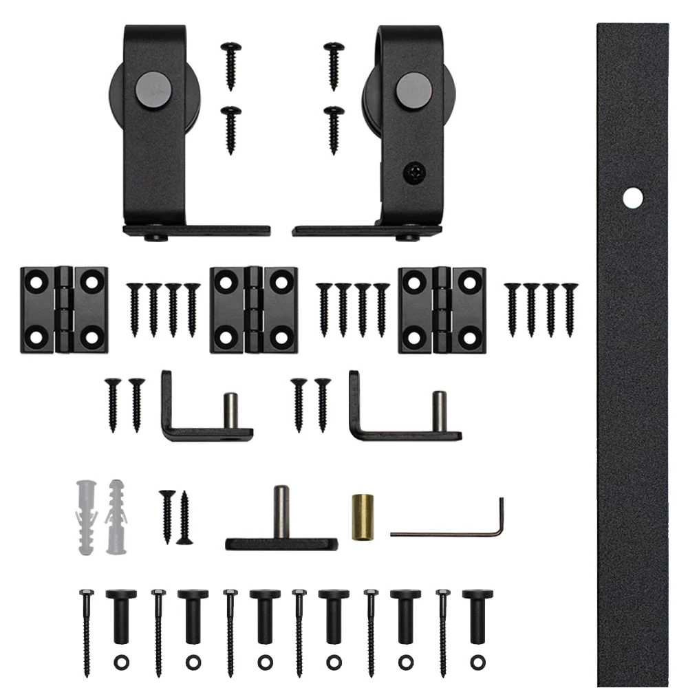 Bifold Mini Barn Door Hardware Kit Top Mount Rail, 60″