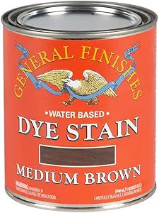 General Finishes Dye Stains, Medium Brown, Quart