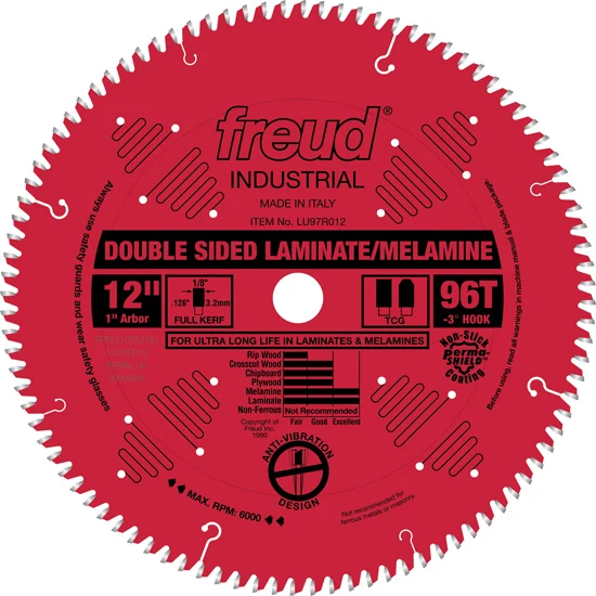 Freud Double Sided Laminate/Melamine Blade 12″ Diameter Red