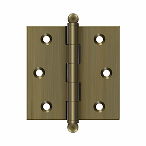 Deltana 2-1/2″ x 2-1/2″ Hinge With Ball Tips, Antique Brass