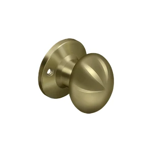 Deltana Egg Knob, Backset 2-3/8″ 2-3/4″ Non-Handed, Antique Brass, Dummy