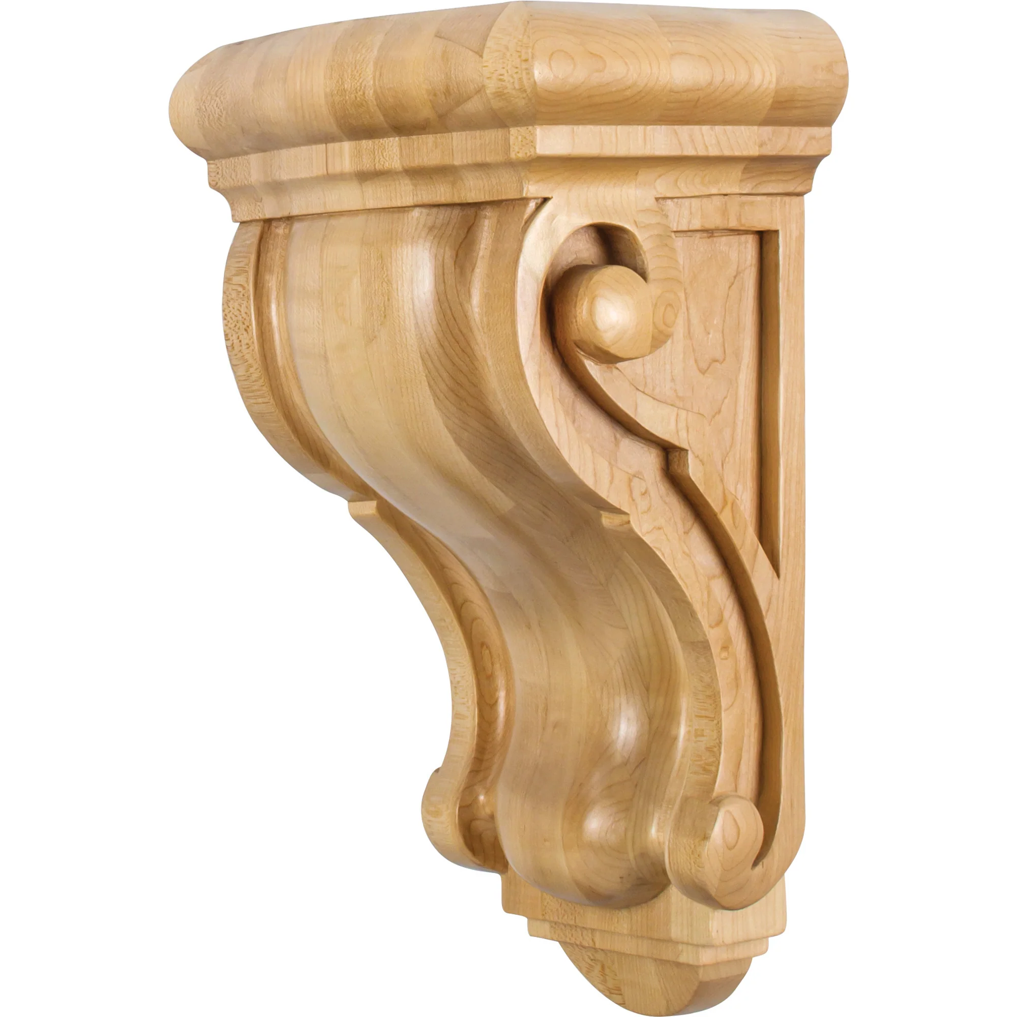 Hardware Resources Wide Profile Smooth Scrolled Corbel Cherry 14" Length
