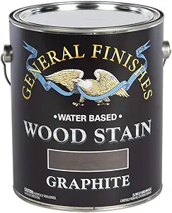 General Finishes Water Based Wood Stains, Graphite, Gallon