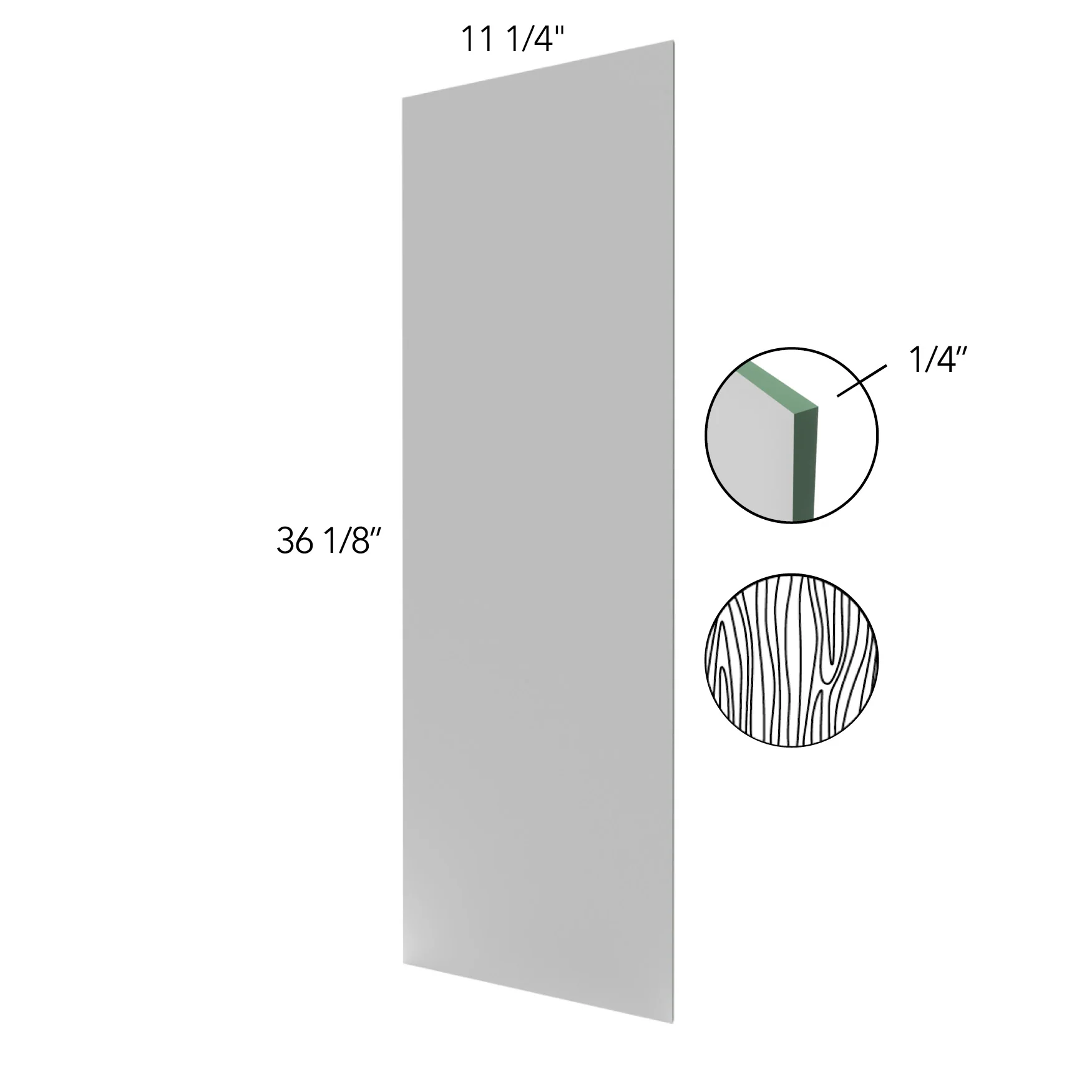 Wall Skin 36 H X 12 D X 1/16 Th – Fusion by Fabuwood