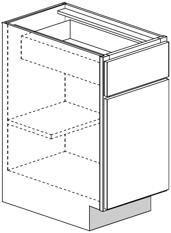 Base Cabinet 12 W X 32-1/2 H X 24 D (4-1/2 inch toe) – Teton Rustic Stain by Legend