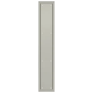 Deltana Framed Push Plate Heavy Duty, Satin Nickel, 3-1/2” x 20”