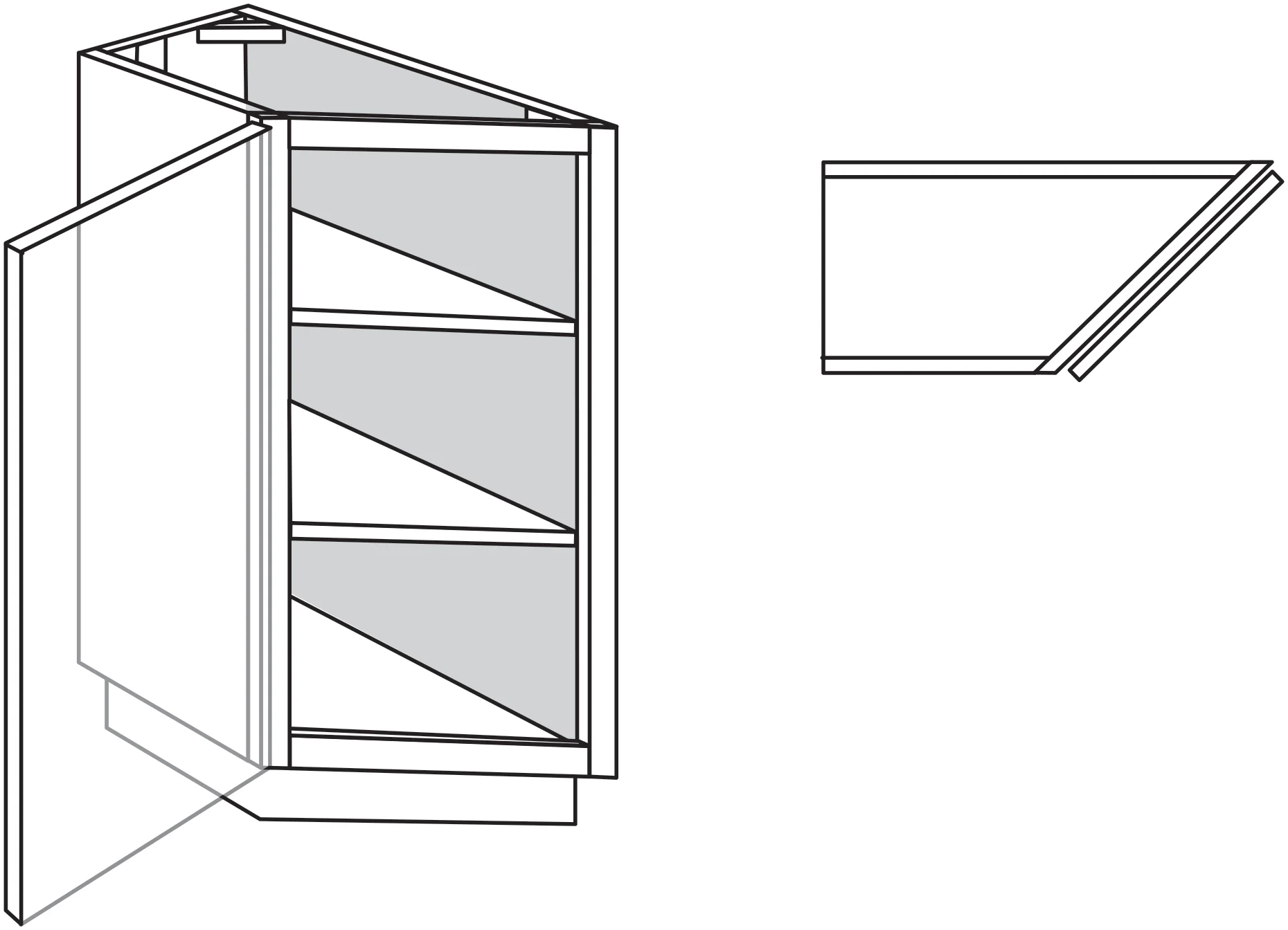 Base Transitional 12 W X 34-1/2 H X 24 D – Dover Oak by JSI