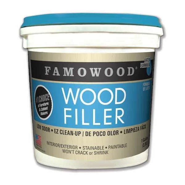 Famowood Wood Putty Water Based, Walnut, Gallon