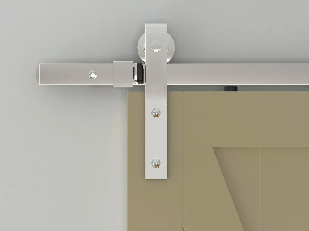 Designer Collection Hook Strap Rolling Door Hardware Door Kit, No, 96″