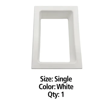 White Electrical Trim Ring Single