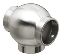 Ball Tee for 1-1/2″ Tubing Satin Stainless Steel