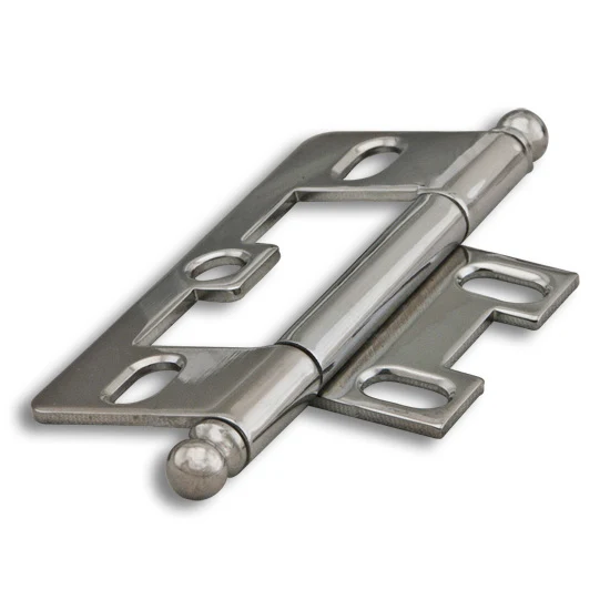 Schaub Hinge Non-Mortise Ball Tip Solid Brass, Polished Chrome, Ball