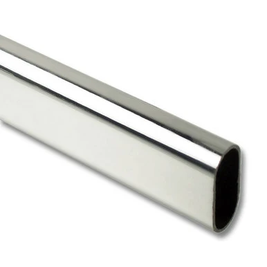 Closet Oval Rod 15mm x 30mm X 8ft Satin Nickel
