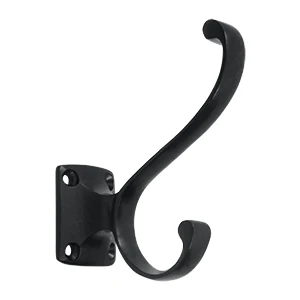 Deltana Heavy Duty Coat Hat Hook, Black