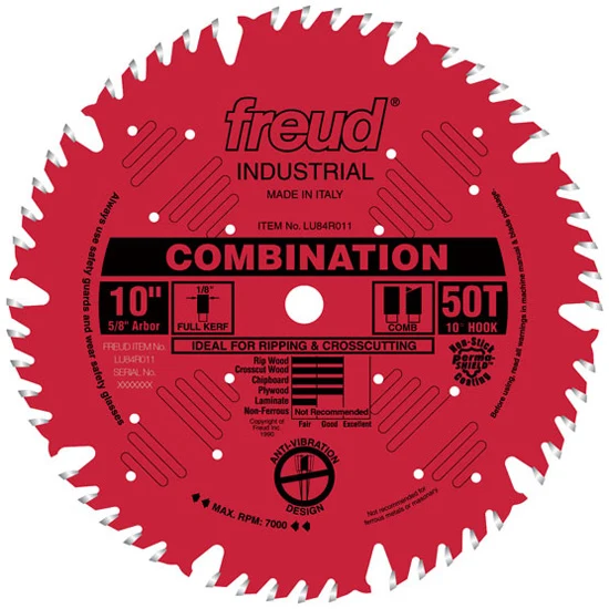 Freud Combination Blade 10″ Diameter Red