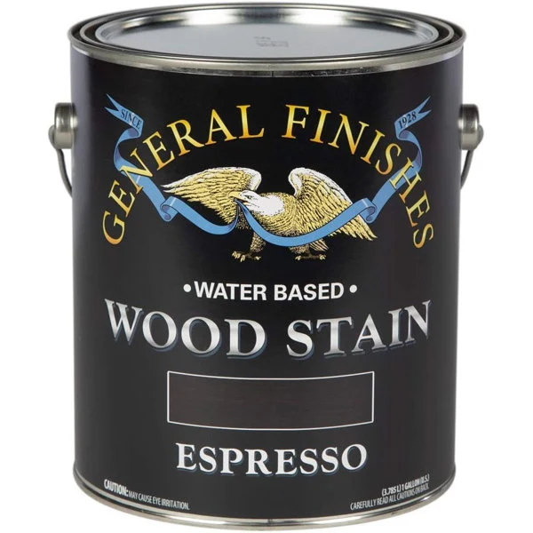 General Finishes Water Based Wood Stains, Espresso, Gallon