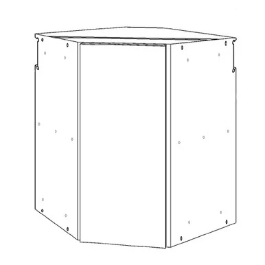 Wall Corner Cabinet 24 W X 36 H X 14 D – Standard Series by Open Air Cabinets