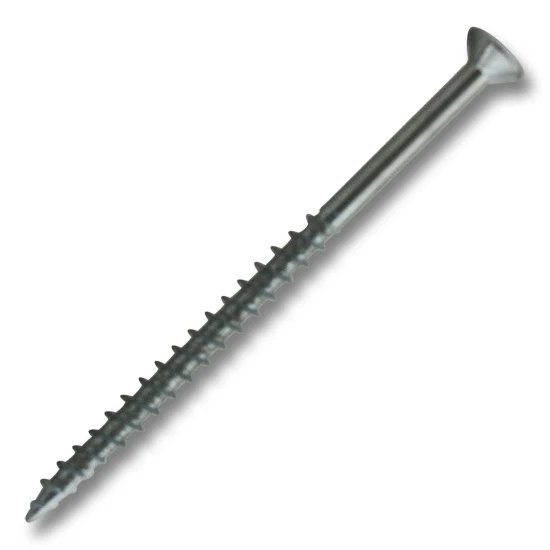 #8 Screw Flat Head With Nibs Combo Drive Coarse Thread Type 17 Point 3" Zinc, Multiples of 100