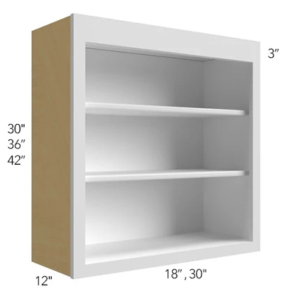 Wall Open Shelf 18 W X 30 H X 12 D – Fusion by Fabuwood