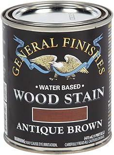 General Finishes Water Based Wood Stains, Antique Brown, Pint
