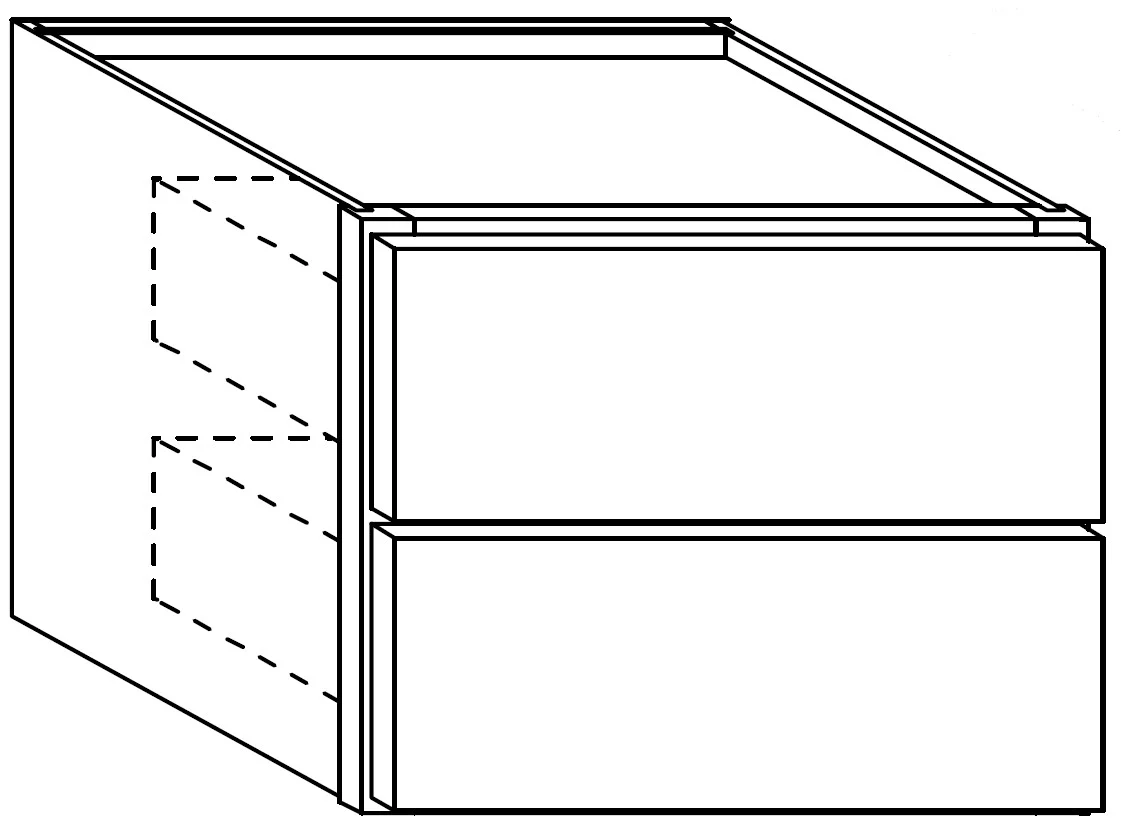 Drawer Wall Cabinet 18 W X 18 H X 12 D – Doric by TA Cabinetry