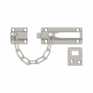 Deltana Door Guard Chain Doorbolt, Satin Nickel
