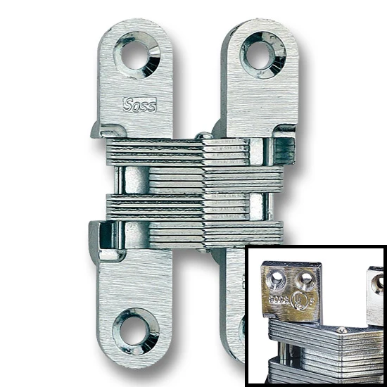 SOSS Hinge 204, 3/4″ Minimum Thickness, Bright Nickel