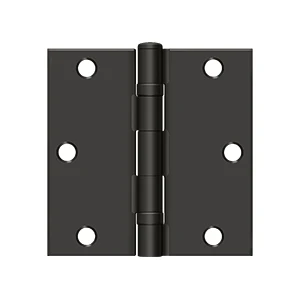 Deltana 33-1/2" x 3-1/2" x 1/4" Square Hinge Residential Ball Bearing, Oil Rubbed Bronze