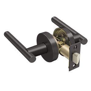 Deltana Zinc Mandevill Lever With Escutcheon Passage Door, Oil Rubbed Bronze, Round