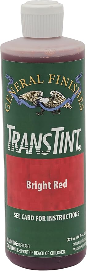 General Finishes Transtint, Bright Red, 16oz