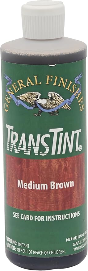 General Finishes Transtint, Medium Brown, 16oz