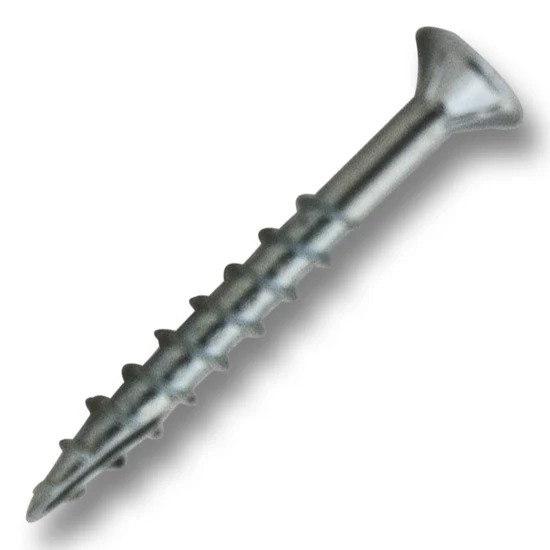 #8 Screw Flat Head #2 Square Coarse Thread Type 17 1-1/2" Length Zinc, Multiples of 100
